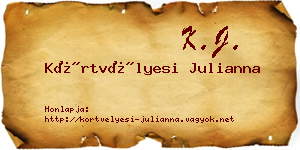 Körtvélyesi Julianna névjegykártya
