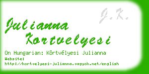 julianna kortvelyesi business card